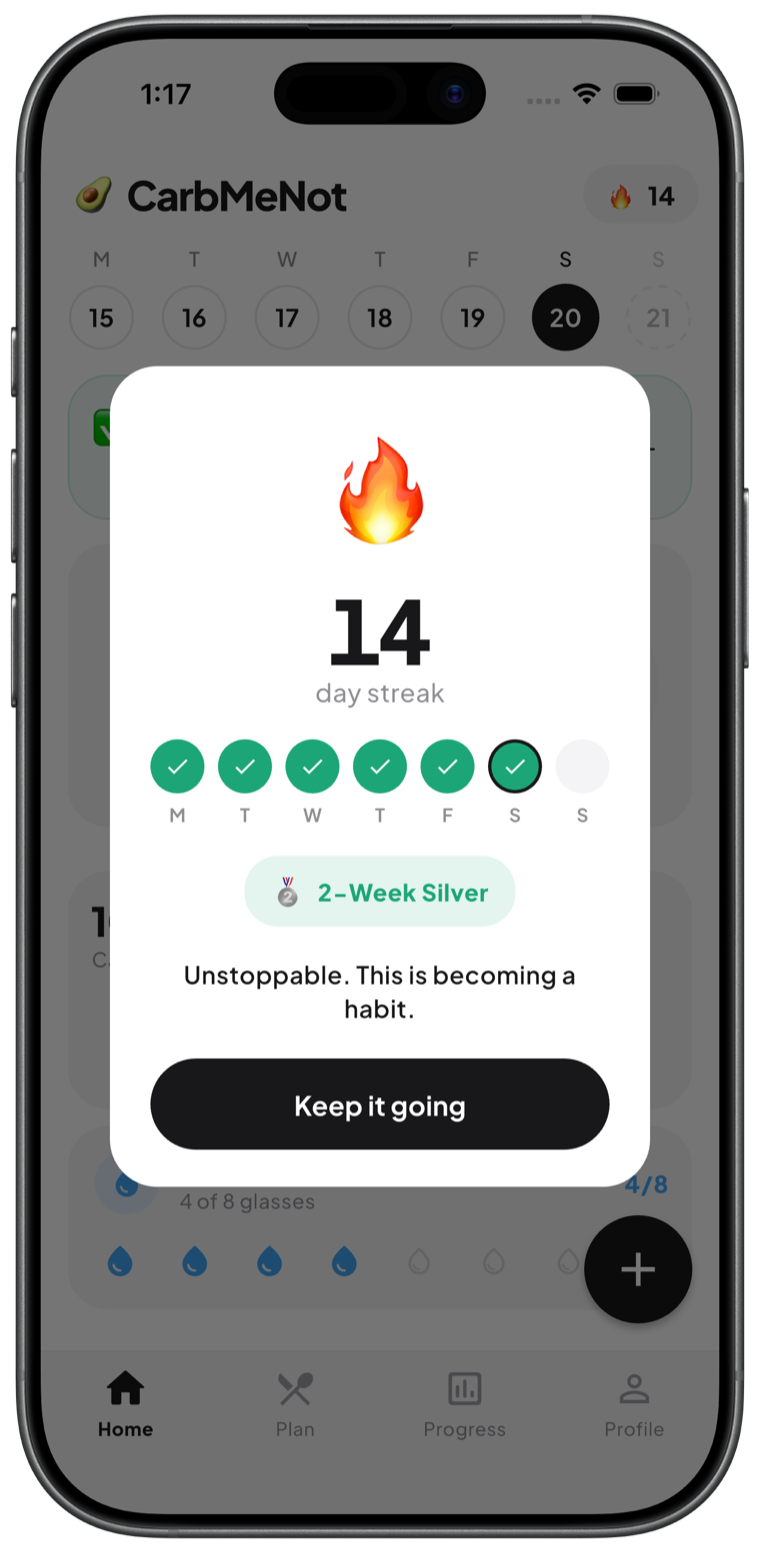 Streaks & fasting — Stay consistent
